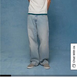 PacSun Light Blue Relaxed Wide-Leg Men's Jeans